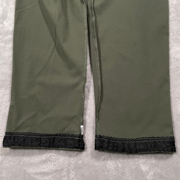 Aday Turn It Up Pants Small Green High Rise Stretch Travel Capsule Chic Pleated - Picture 7 of 13